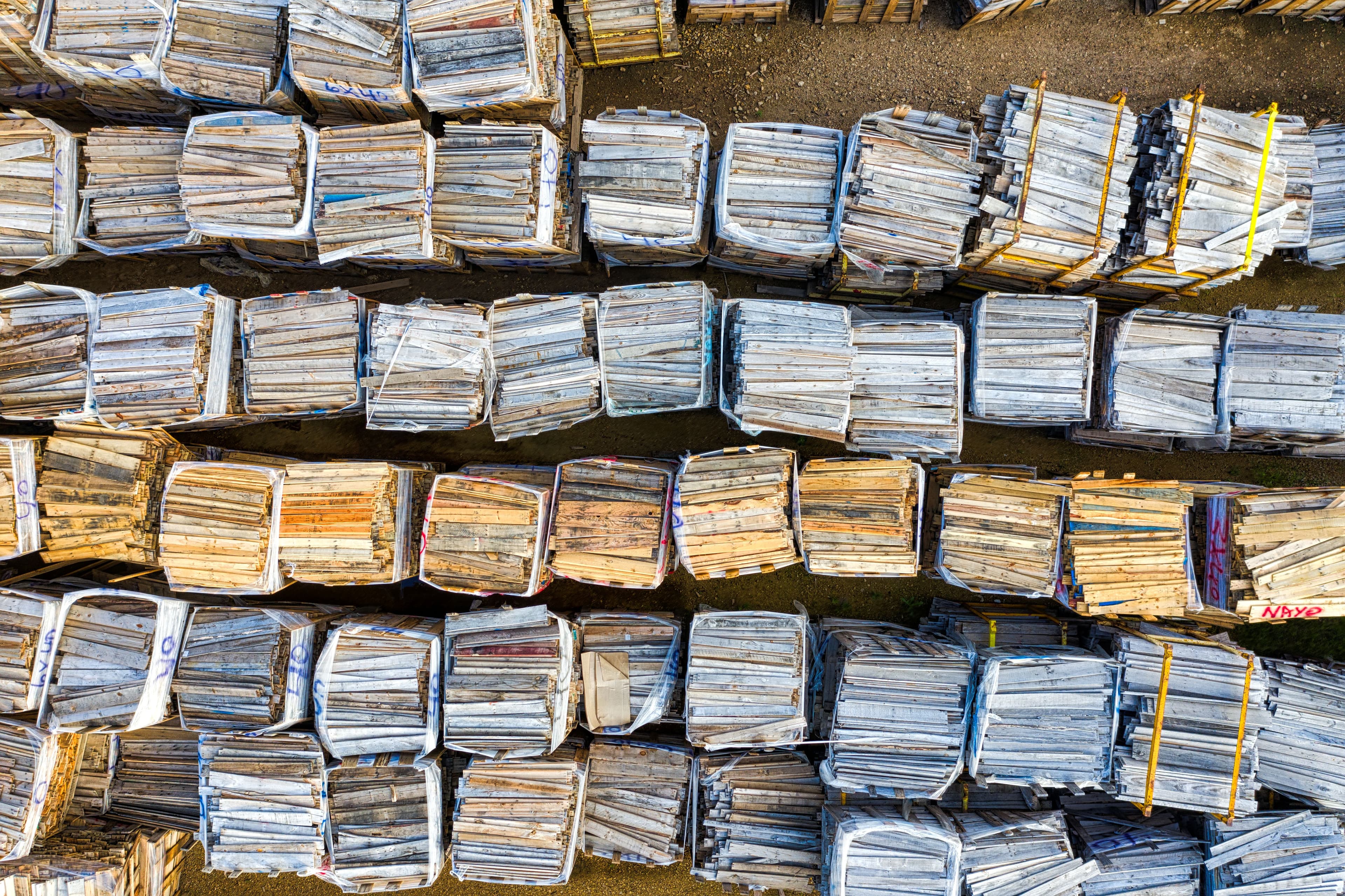 Myrrh packed in bundles, ready for export.